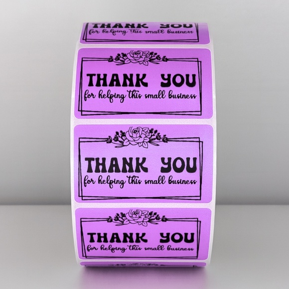 Thank You Small Business Stickers | Mint Green Floral Packaging Labels - Picture 6 of 11